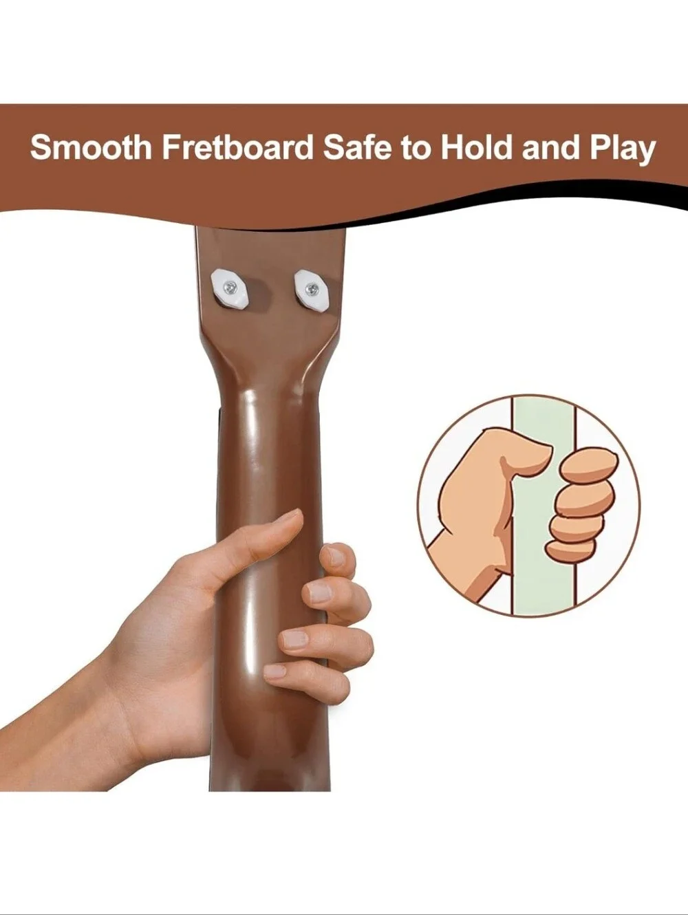 Kids Wooden Ukulele Toy - Natural Wood Finish